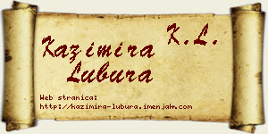 Kazimira Lubura vizit kartica